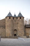 Carcassone Castle entrance-4 by RowyeStock