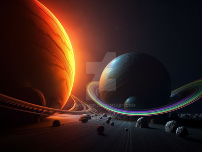 0 3A space with various planets by AiArtShop on DeviantArt
