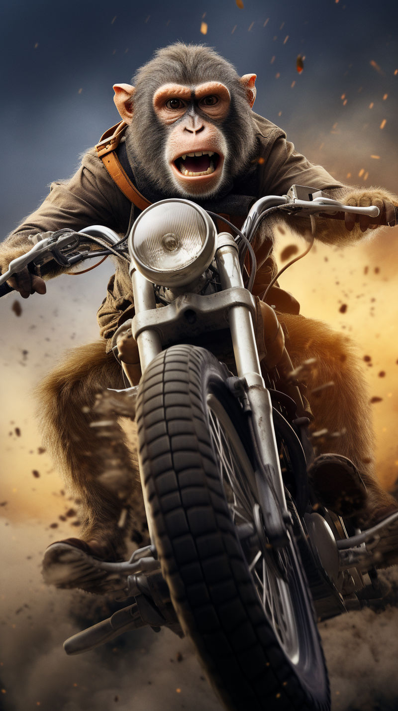 Monkeys Ride Motorcycle A Monkey Riding A Motorcycle by AiArtShop on DeviantArt