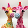 cute plush Giraffes that has a smile