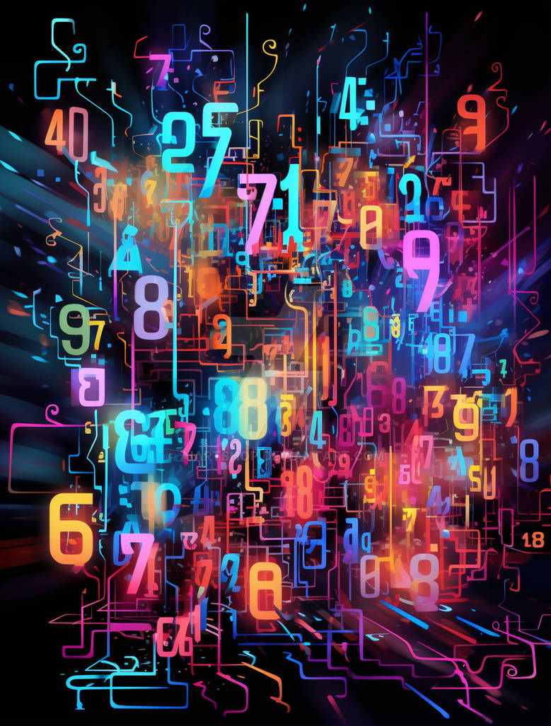 The neon numbers and letters by AiArtShop on DeviantArt