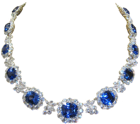 Sapphire Diamond Necklace