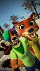 (SFM OC/ZOOTOPIA) Two foxes in the city