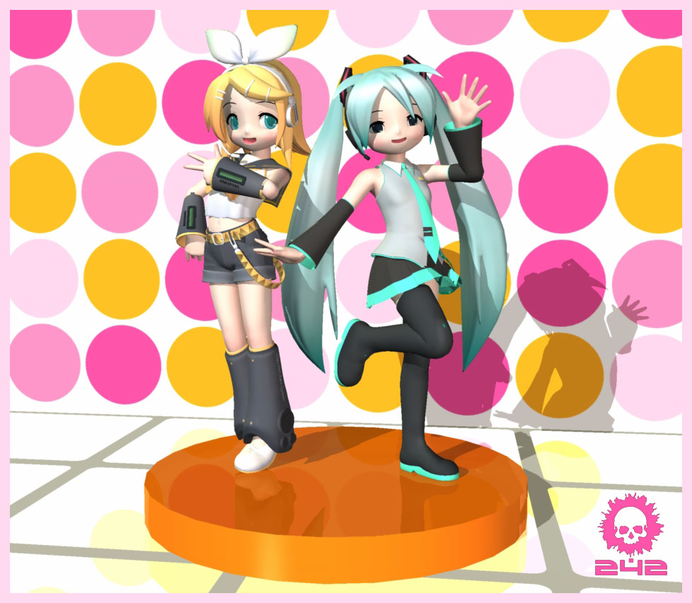 Vocaloid - Rin and Miku