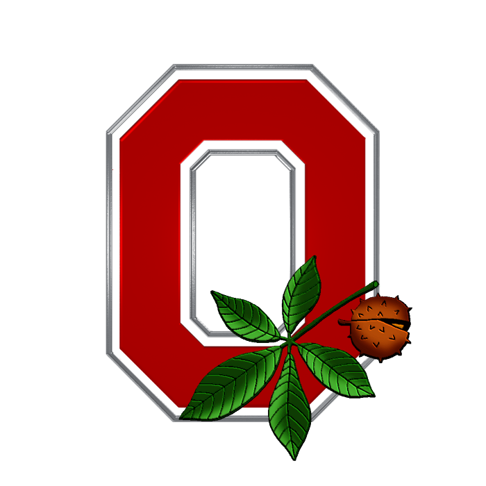 Block Osu OSU Logo Block O Red Metal with Buckeye Leaf Nut by buckeyekes on ...