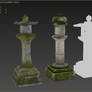 3D stone lanterns