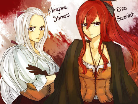 Pirate!Erza and Pirate!Mira