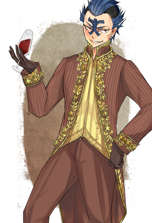 Bixlow in formal costume