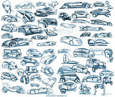 Random car sketches 3
