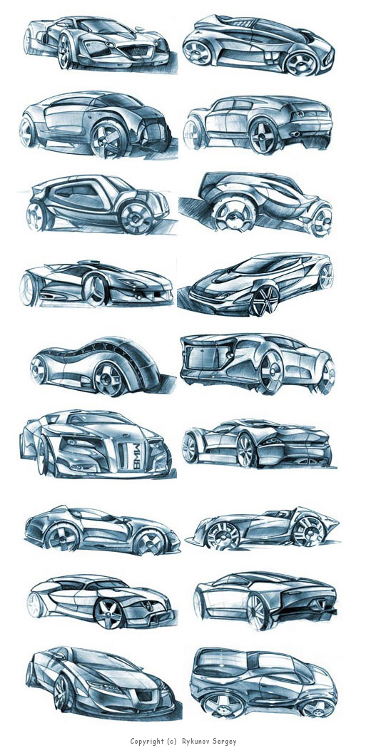 Random car sketches 4