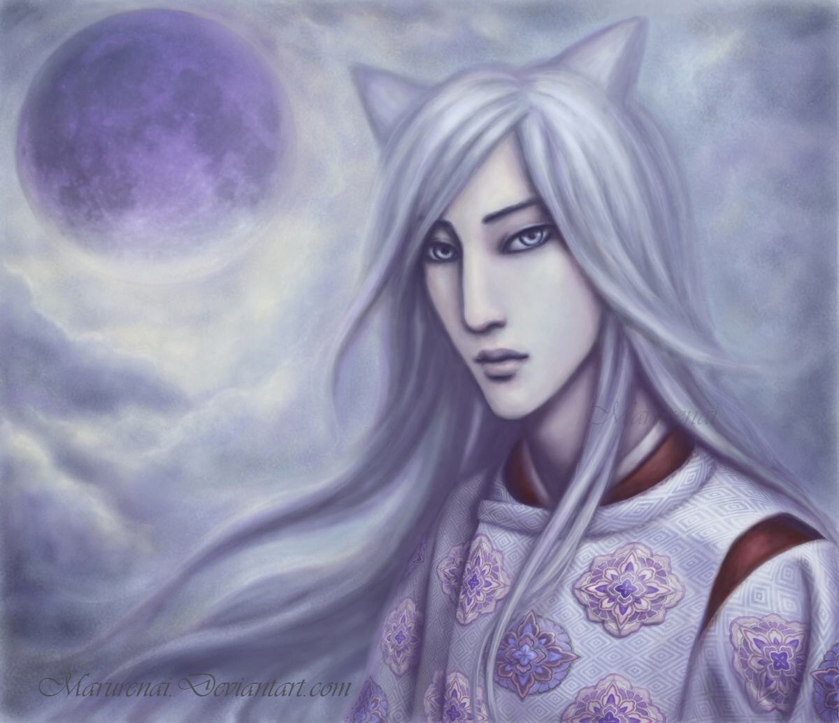 Blue Moon and a Silver Kitsune