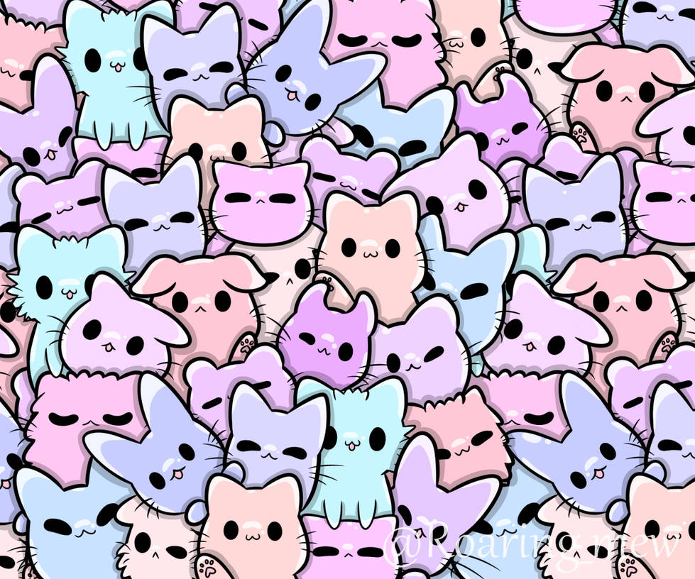 Cute cat pattern by magickittymewo on DeviantArt
