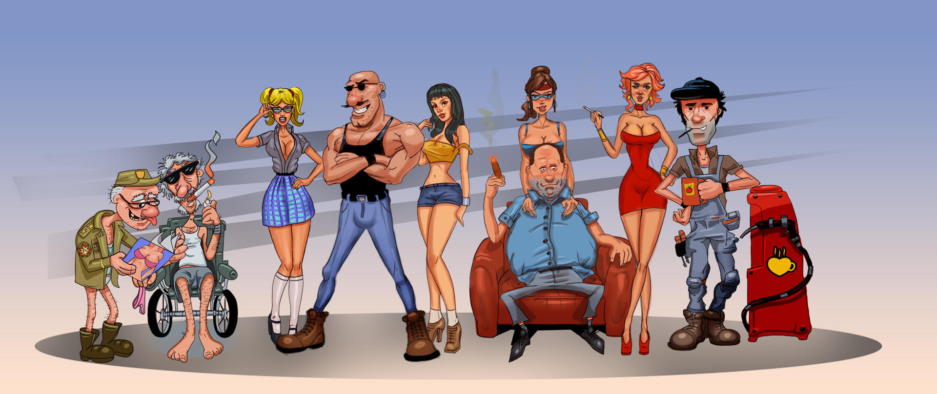 Card game players by fastleppard on DeviantArt