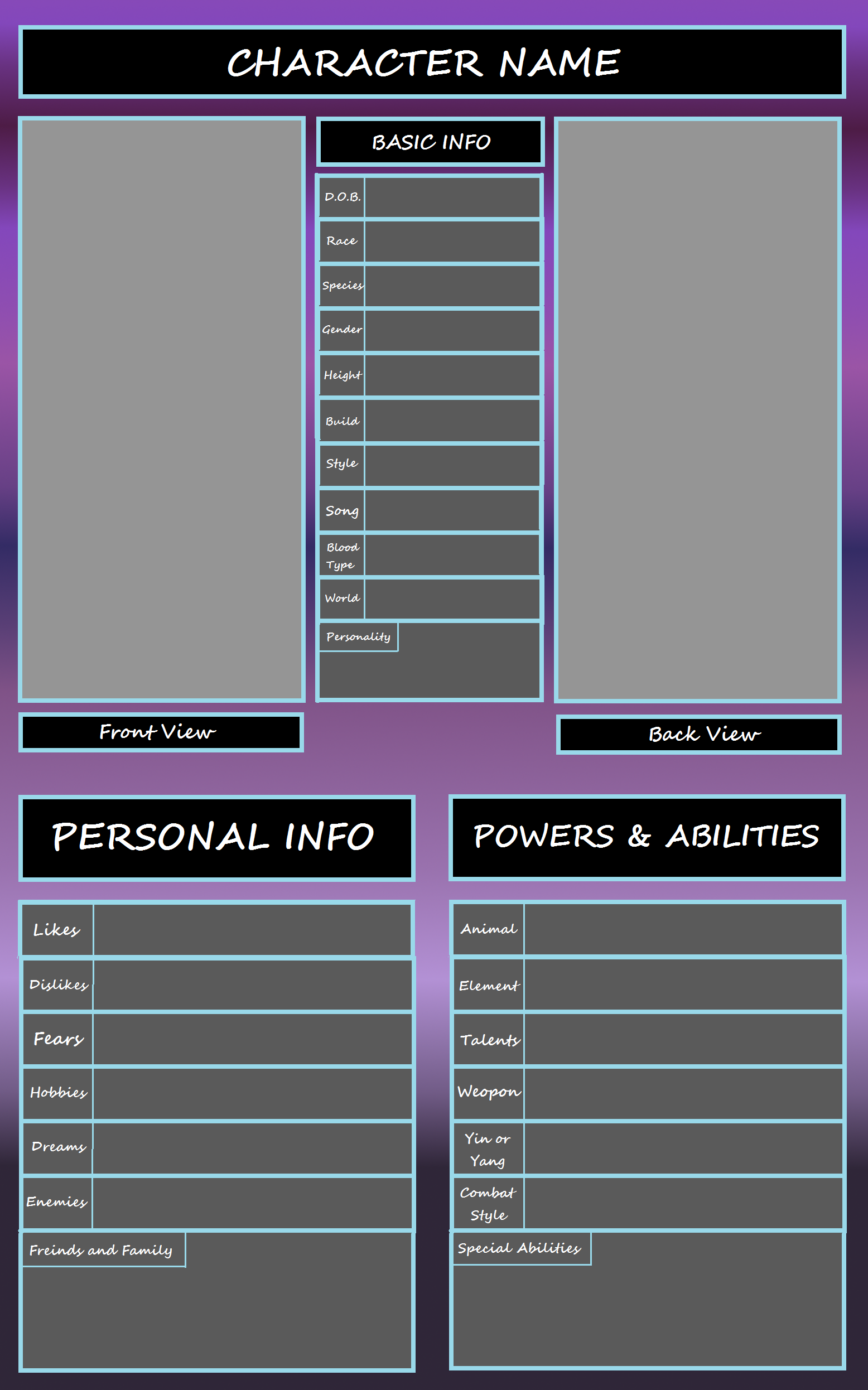 Character Sheet ((Free to Use))