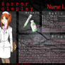 Nurse Lilly Horror Roleplay OC Sheet