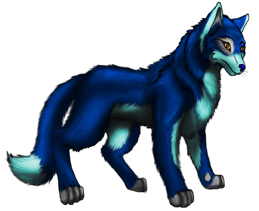 blue wolf by Nyjon on DeviantArt