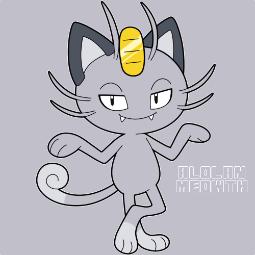 Alolan Meowth by kittenda on DeviantArt