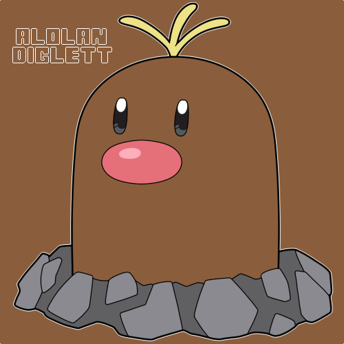 Alolan Diglett by kittenda on DeviantArt