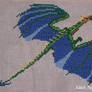 A cross-stitch of dragon