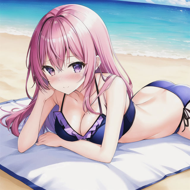 Beach Anime Girl By Somerandomartistx On DeviantArt beach-anime-girl-by-somerandomartistx-on-deviantart