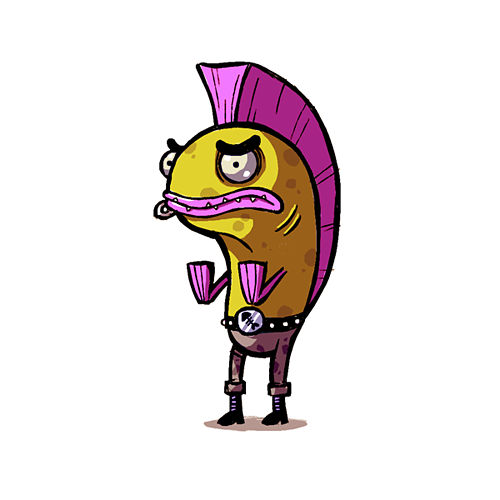 Punk Rocker Fish Punk Fish by madPXL on DeviantArt