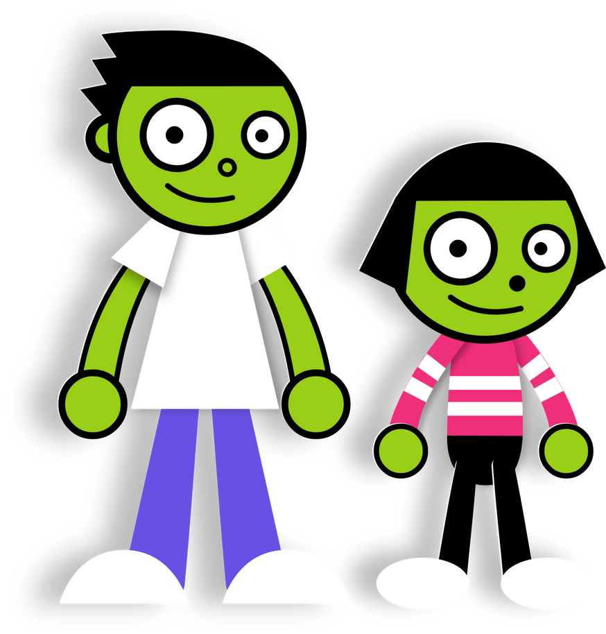 Deviantart 2008 PBSK Digital Art - Dash and Dot 2008 Normal Poses by MarcoMahone721 on ...
