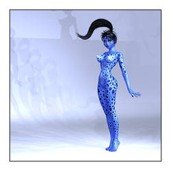 Blue Poison Pin-Up by parrotdolphin