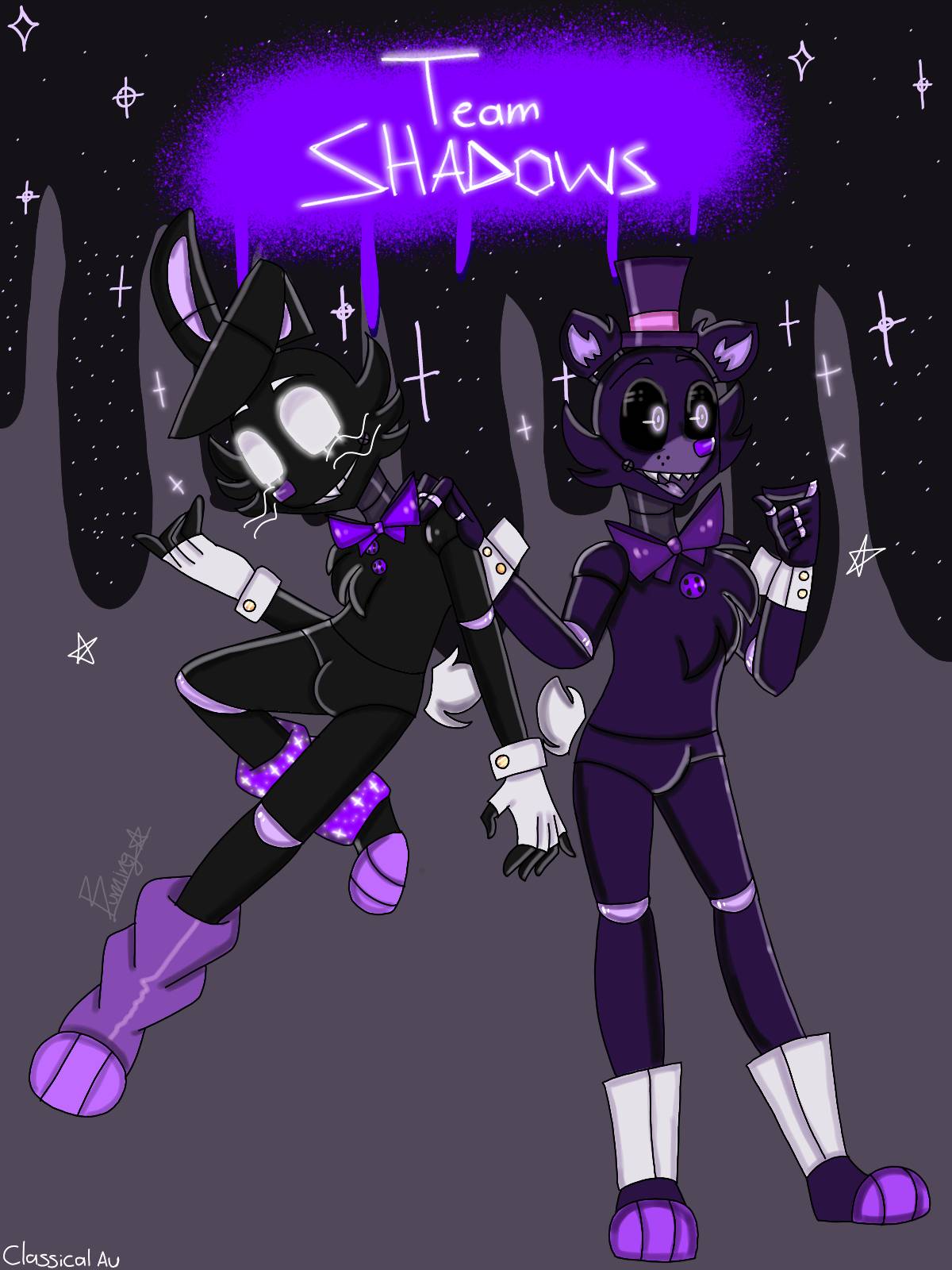 Shadow Rabbit Fnaf Shadow freddy and Shadow bonnie -FNAF- by Thecykox29 on DeviantArt