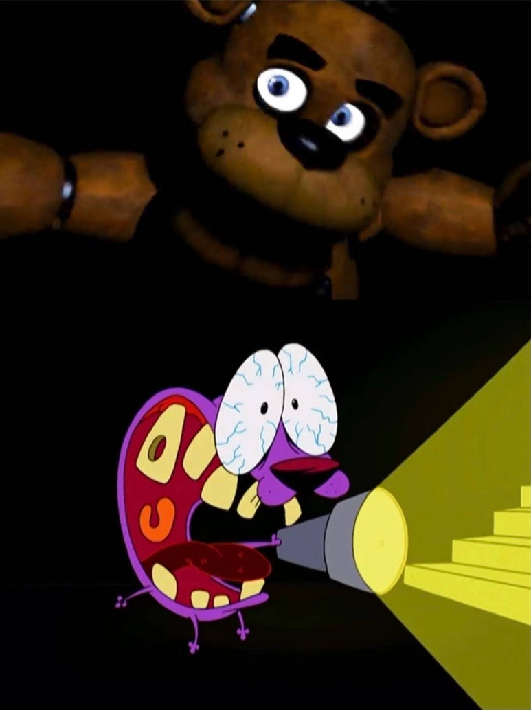 Courage is Scared of Freddy Jumpscaring Him by Pet-54 on DeviantArt