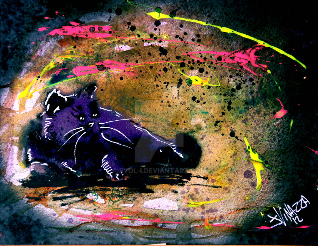 Fat Purple Cat by evol-i on DeviantArt