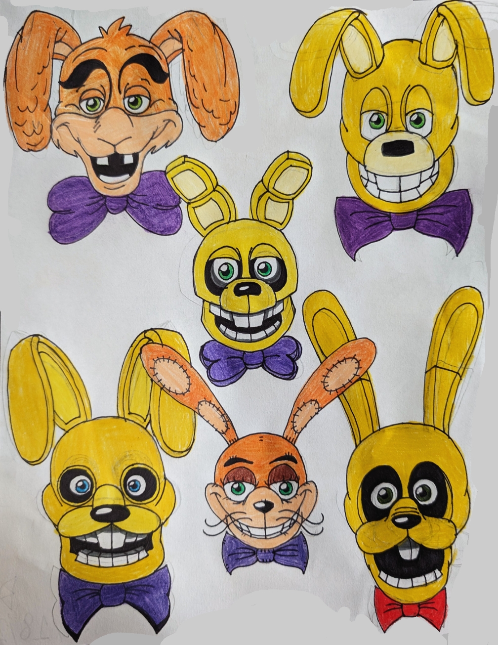 The Many designs of Spring Bonnie by Dmayce on DeviantArt