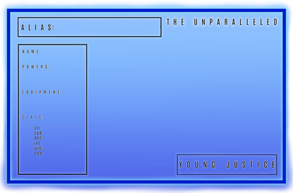 The Unparalleled Profile Template- Young Justice