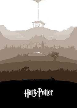 All seven Harry Potter stories in one poster
