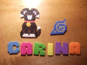 Perler Bead - Dog, Carina and Leaf Ninja Emblem