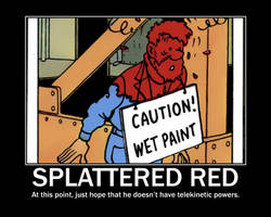 red splatter poster