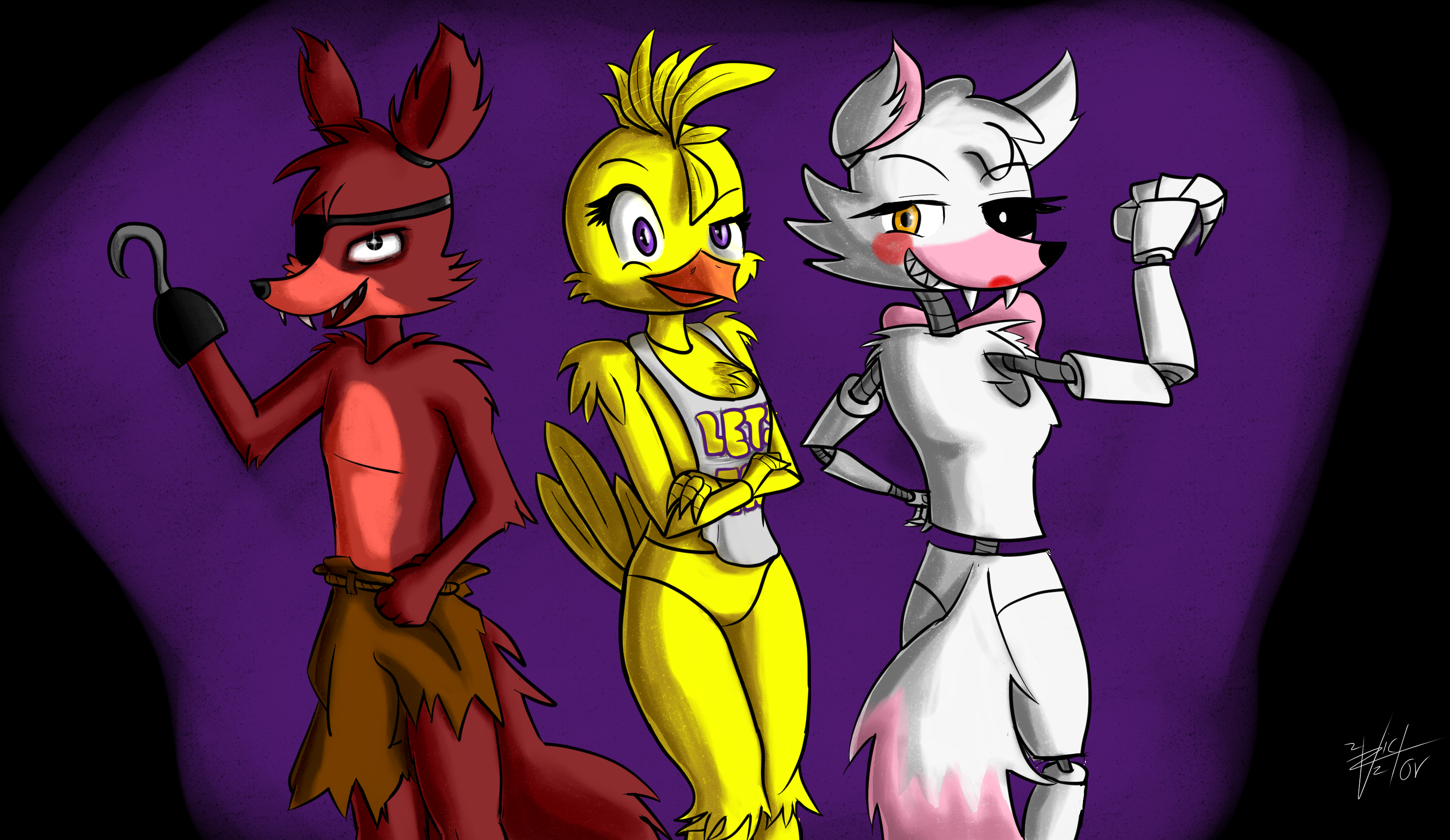 Foxy Chica and Mangle