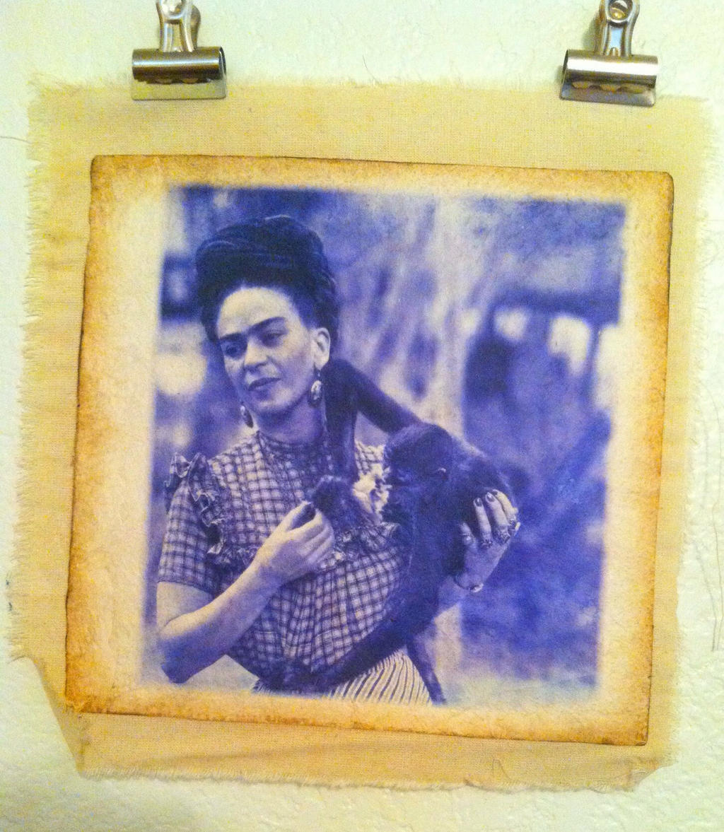 Frida con Monkey (souvenir from a Mexican town)