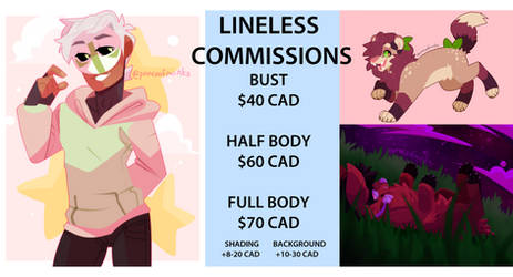 Lineless Commission Prices