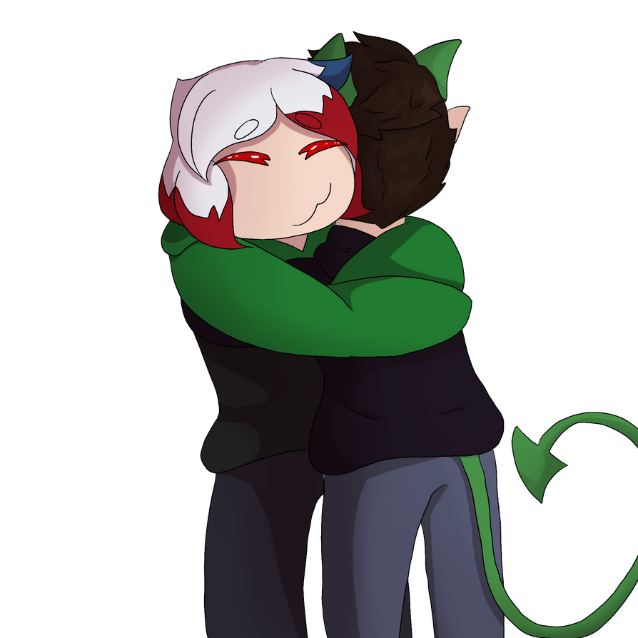 Hug for Luciifyr (YCH) by ShapeshifterRiva on DeviantArt