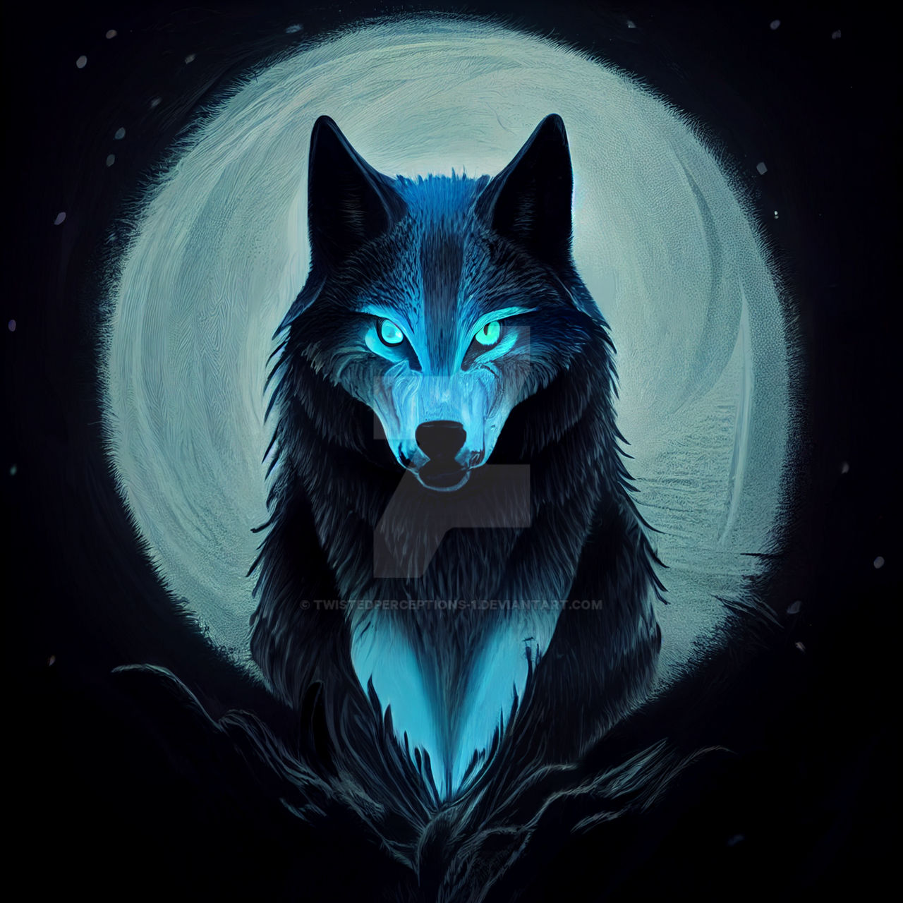 Spectral Night Wolf by TwistedPerceptions-1 on DeviantArt