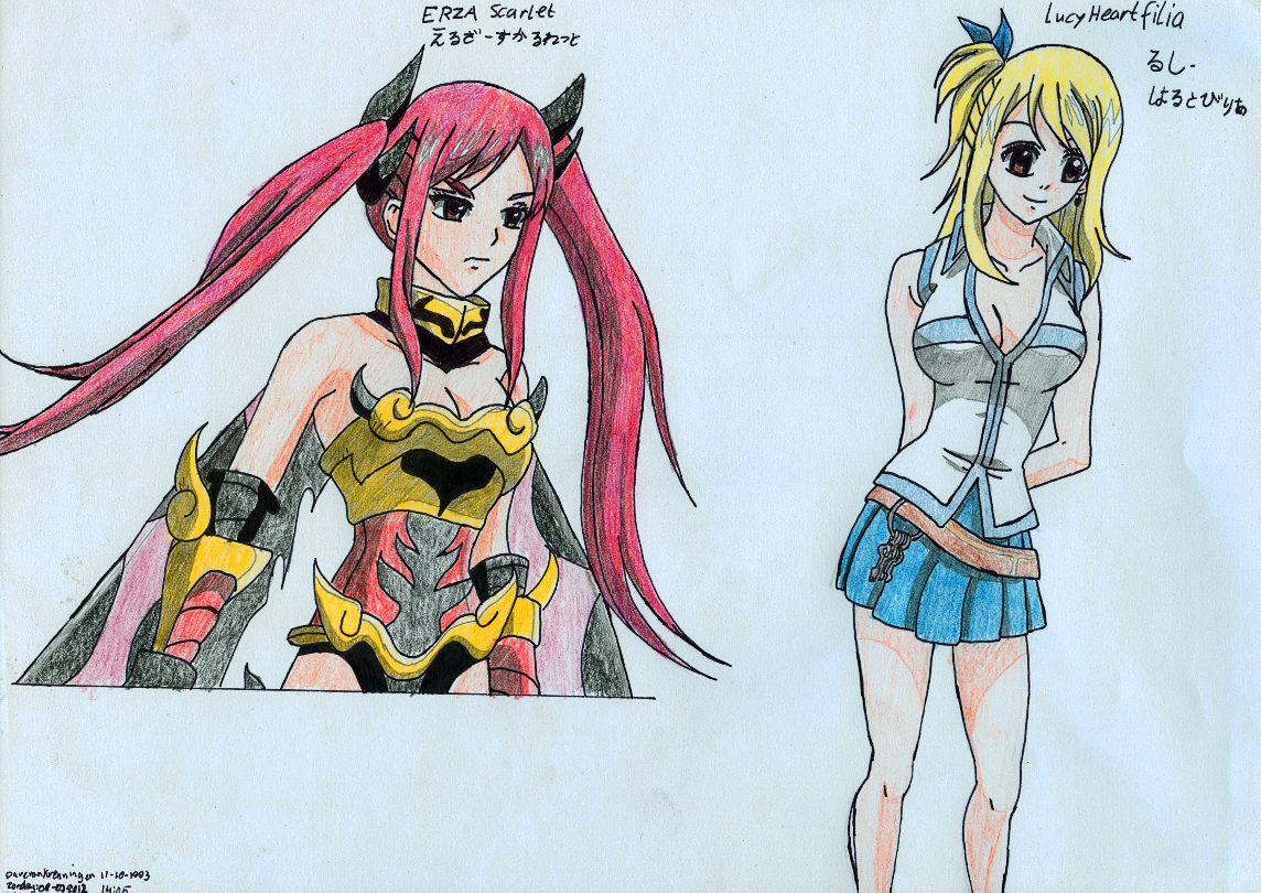 Lucy Heartfilia and Erza Scarlet