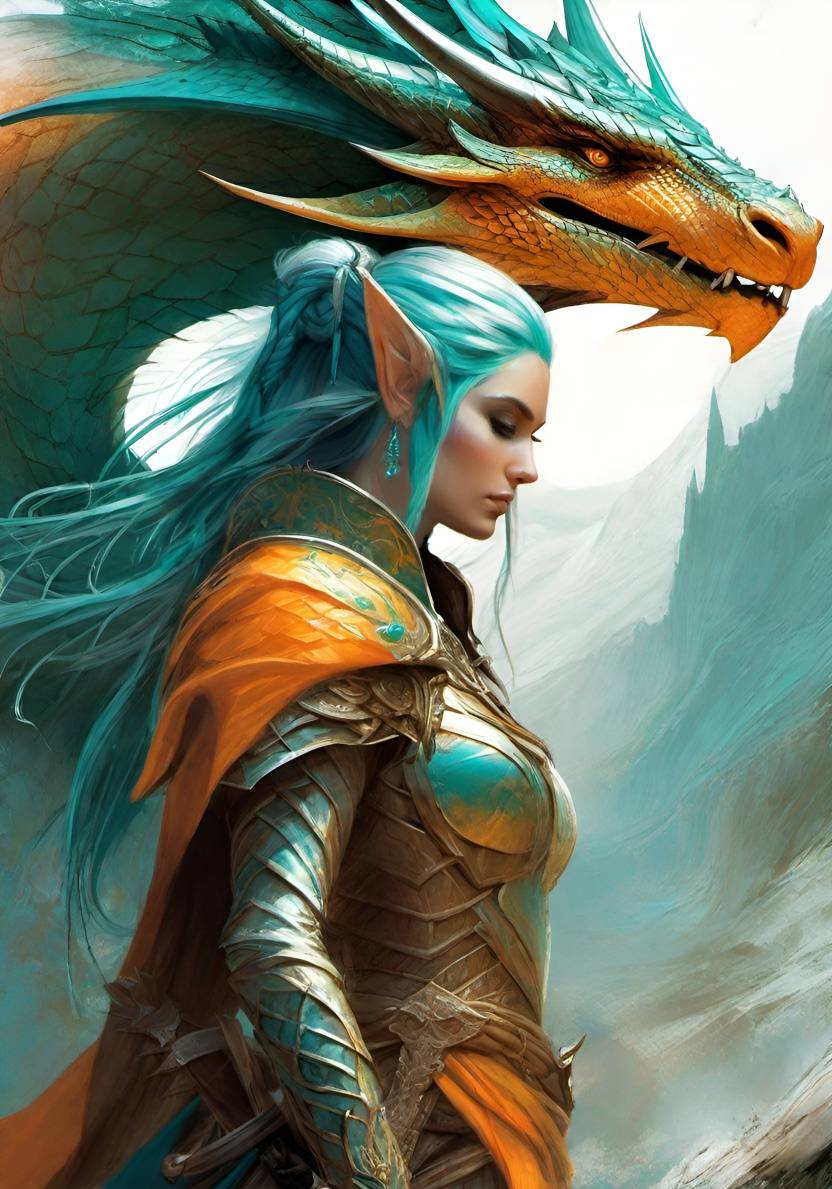 Elf and Dragon 2811 by IonicAI on DeviantArt