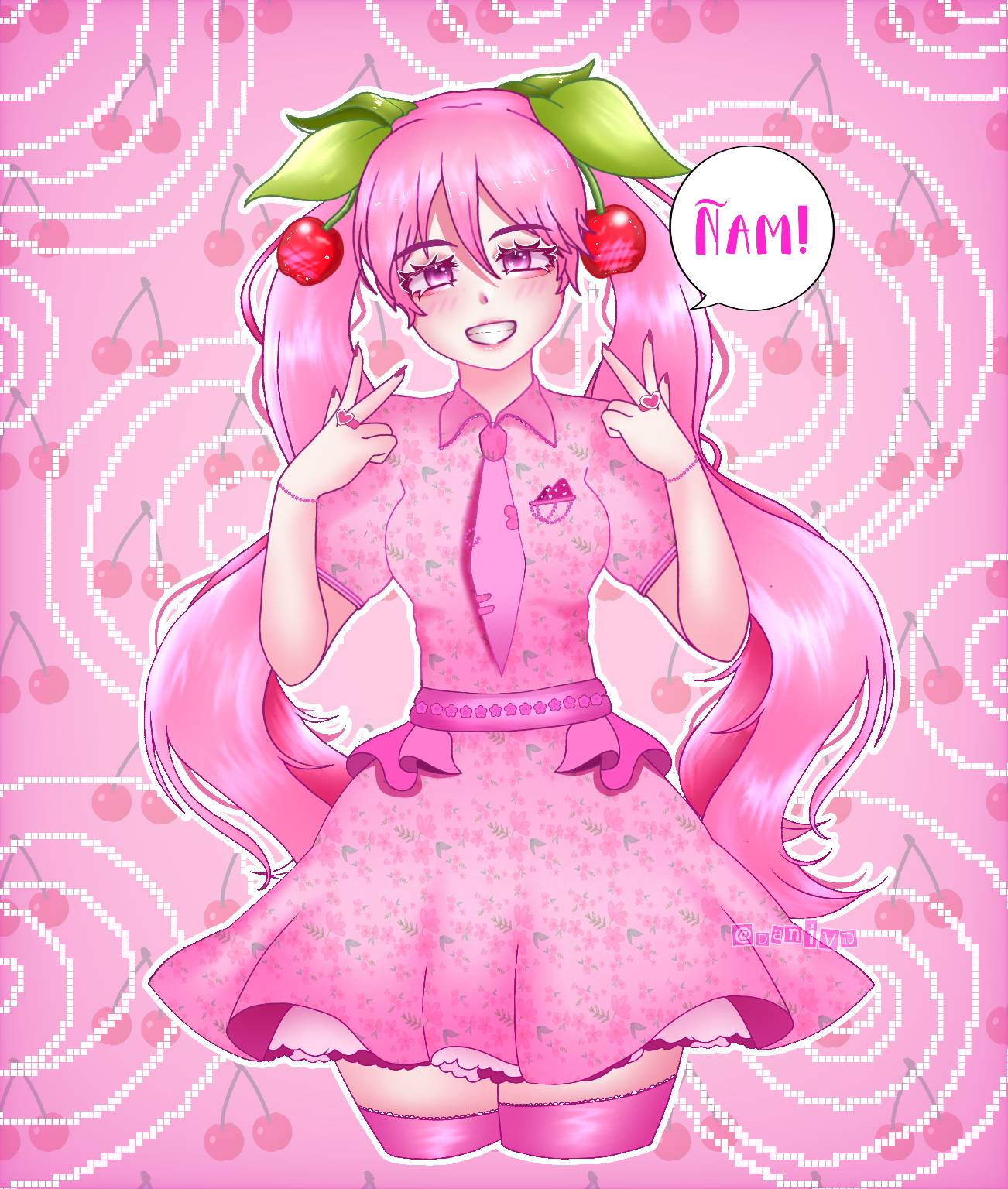 Hatsune Miku Cherry Pink By DaniVD On DeviantArt hatsune-miku-cherry-pink-by-danivd-on-deviantart
