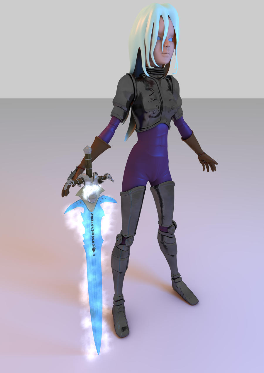 Armored lady with Frostmourne