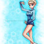 Queen Elsa as Gracie Gold Of USA Figure Skater