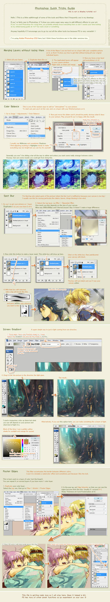 Quick Photoshop Tricks that I use a lot :b by nuriko-kun
