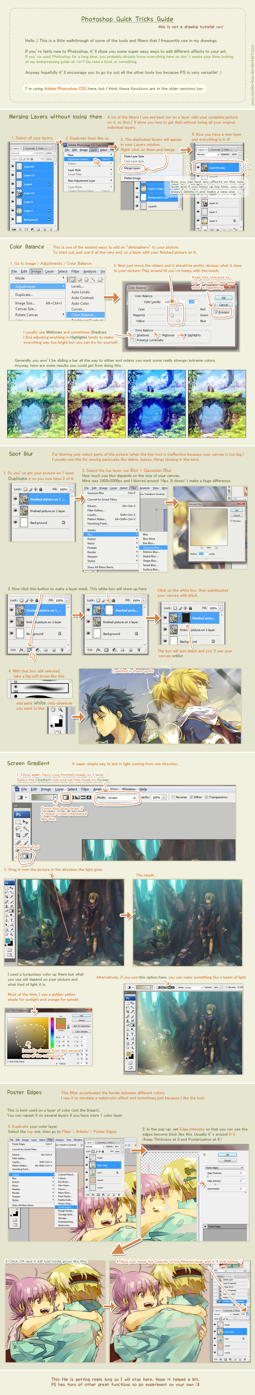 Quick Photoshop Tricks that I use a lot :b by nuriko-kun