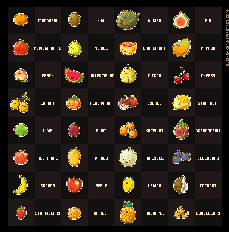 Pixel fruit pack