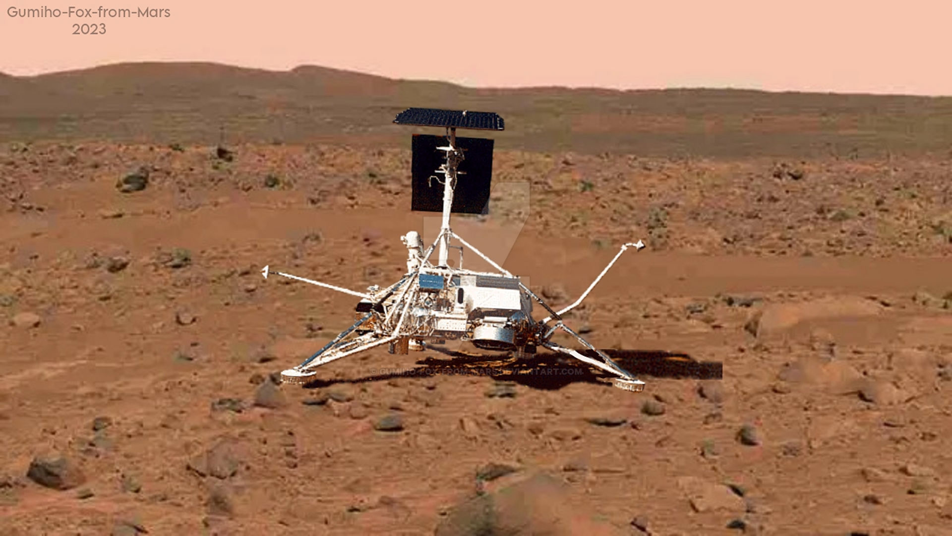 Mariner 11 lander (My story timeline) by Gumiho-Fox-from-Mars on DeviantArt