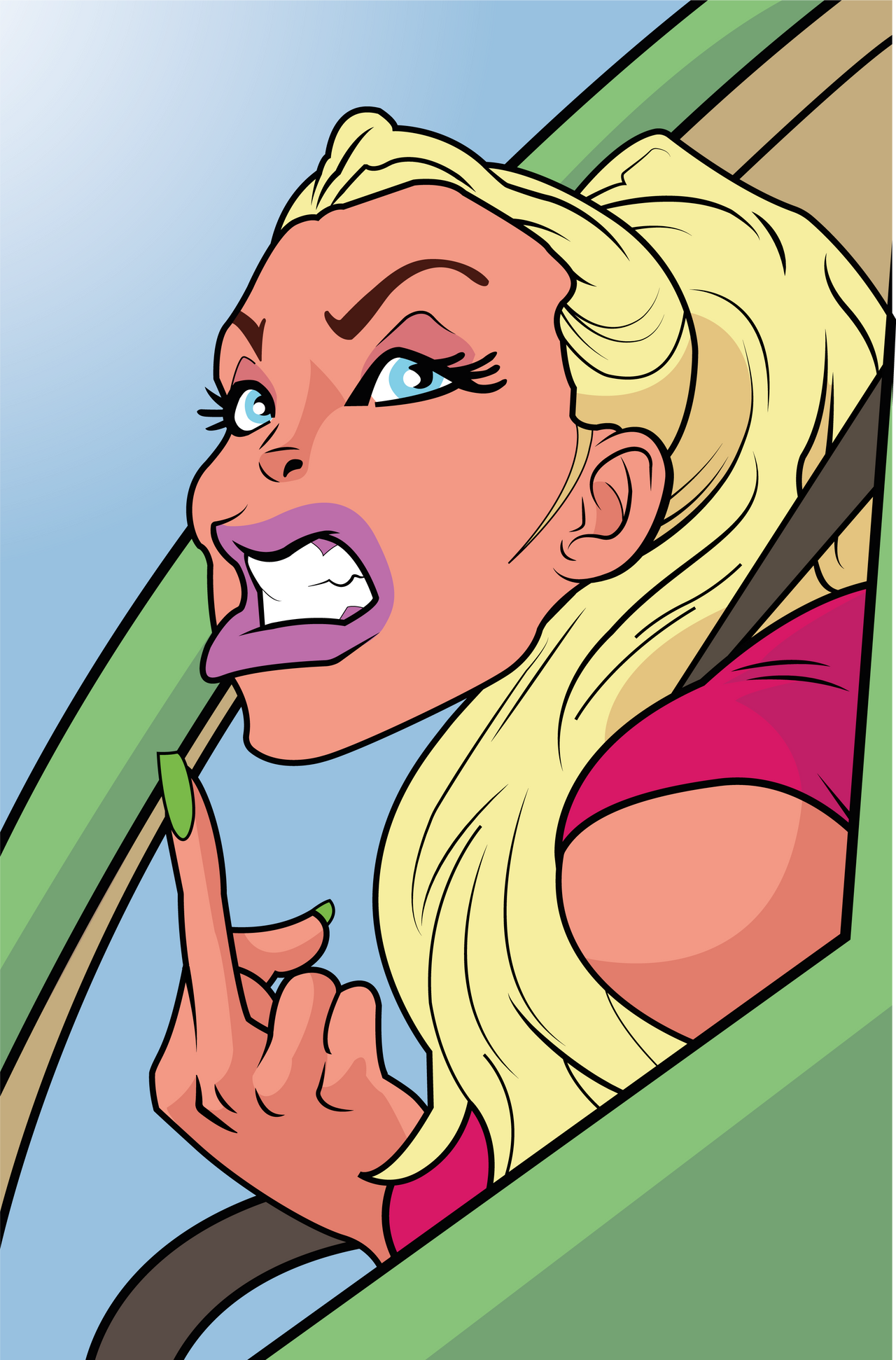 Kitty Summers Angry (traced) by BonecoSinforoso on DeviantArt